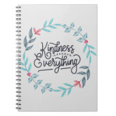 Kindheid verandert alles Floral Grey notebook Notitieboek (Voorkant)