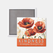 Kindheid verandert alles papavers Magnet (Voorkant / Achterkant)