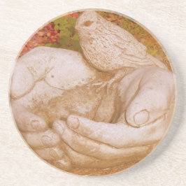 Kindheid voor iedereen zandsteen onderzetter