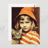 Kindheks en haar kat briefkaart (Voorkant / Achterkant)