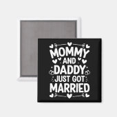 Kindhuwelijk bruid bruidegom mama en papa magneet (Voorkant / Achterkant)