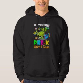Kindje let op Pre K ik kom eraan Dinosaur eerste d Hoodie