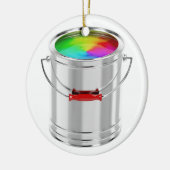 Kindje met meerkleurige verf keramisch ornament (Links)