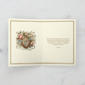 Kindjezus in  bloemenmedaillon met Rozen Kaart (Binnen)