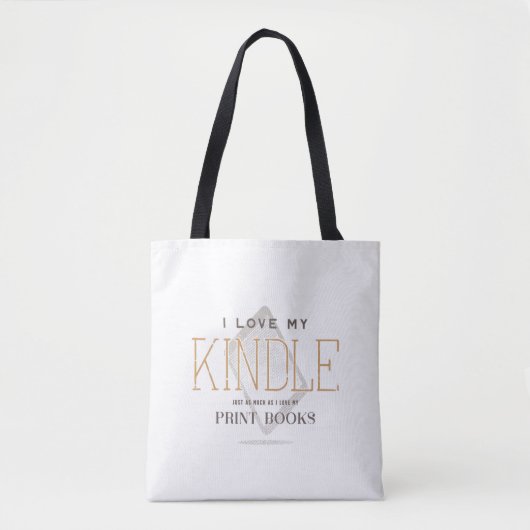 Kindle E-reader Love Tote Bag (Voorkant)