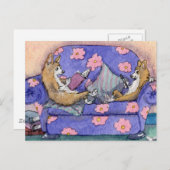 Kindles en boeken mengen zich. briefkaart (Voorkant / Achterkant)