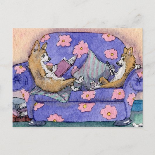 Kindles en boeken mengen zich. briefkaart (Voorkant)