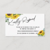 Kindly Antwoord Handschrift Zonnebloem & Eucalyptu Informatiekaartje (Voorkant)