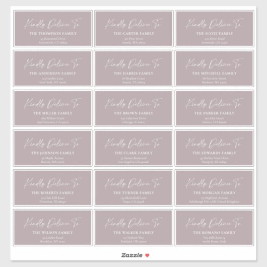 Kindly Deliver To Guest address stickers (Vel)