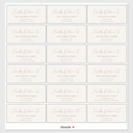 Kindly Deliver To Guest address stickers