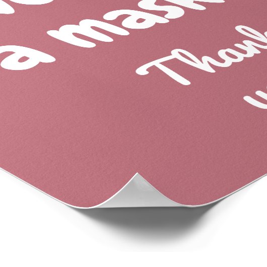 Kindly Draag een Poster Masker (Hoek)