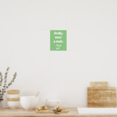 Kindly Draag een Poster Masker (Keuken)