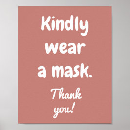 Kindly Draag een Poster van het Roos van de Kaneel