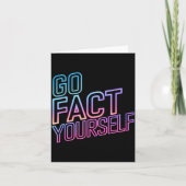 Kindly Go Fact Yourself Funny Cyber Vibes Slogan S Kaart (Voorkant)