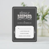 Kindly Reagly Chalkboard Style Wedding RSVP-kaart RSVP Kaartje (Staand voorkant)