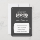 Kindly Reagly Chalkboard Style Wedding RSVP-kaart RSVP Kaartje (Voorkant)