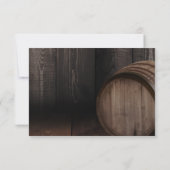 Kindly Reply by Casual Typography Wooden Barrel RSVP Kaartje (Achterkant)