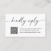 Kindly Reply Minimalist Wedding RSVP Enclosure Car Informatiekaartje (Voorkant)
