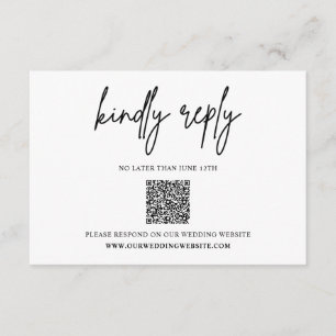 Kindly Reply Minimalist Wedding RSVP Enclosure Car Informatiekaartje