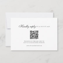 Kindly Reply Script Minimal QR Code Wedding