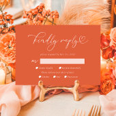 Kindly Reply Verona Sunset Kalligrafie QR-code RSVP Kaartje