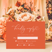 Kindly Reply Verona Sunset Kalligrafie QR-code RSVP Kaartje