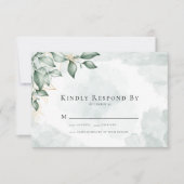 Kindly Resplas Eucalyptus Greenery Wedding RSVP (Voorkant)