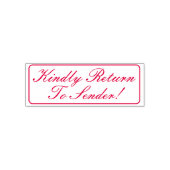 "Kindly Return to Sender!" Rubber Stempel (Design)