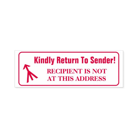 "Kindly Return to Sender!" Rubber Stempel (Design)
