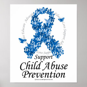 Kindmisbruik Koolstof Butterflies Poster
