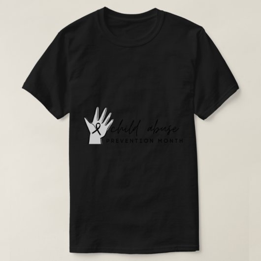 Kindmisbruikpreventie Maand, kindermisbruik T-shirt (Design voorkant)