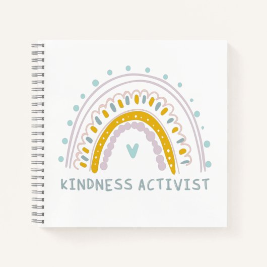 Kindness Activist Antibullying Quote and Rainbow Notitieboek (Voorkant)