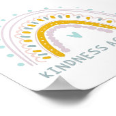 Kindness Activist Antibullying Quote and Rainbow Poster (Hoek)