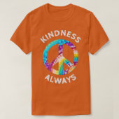 KINDNESS ALTIJD IE DYE PEACE SIGN SPREAD JOY SHIR T-SHIRT (Design voorkant)