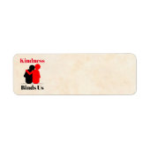 Kindness bindt ons het Etiket van het Adres van de (Voorkant)