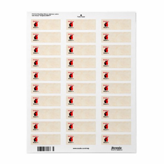Kindness bindt ons het Etiket van het Adres van de (Full Sheet)