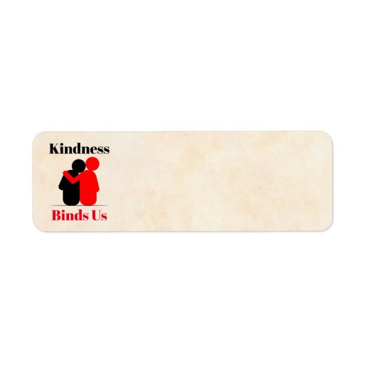Kindness bindt ons het Etiket van het Adres van de (Voorkant)