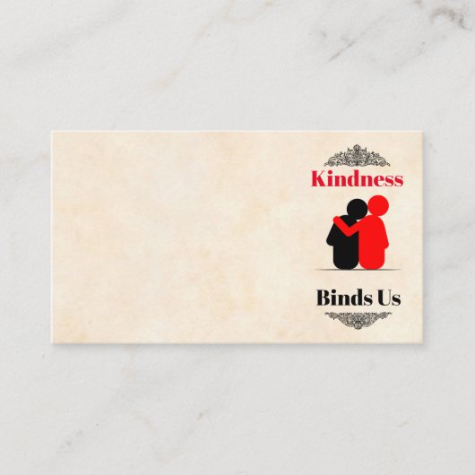 Kindness bindt ons Visitekaartje (Voorkant)