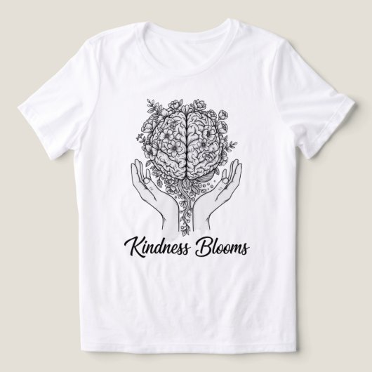 Kindness Blooms Tri-Blend Shirt (Design voorkant)