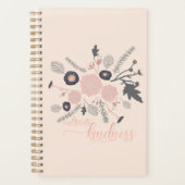 Kindness botanische bloemen roze kweken planner (Voorkant)