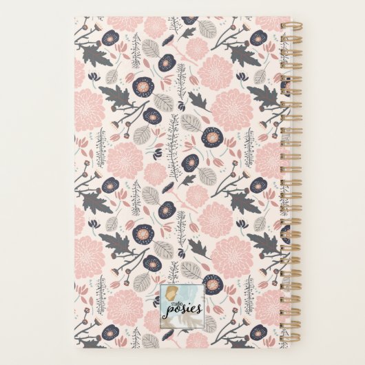Kindness botanische bloemen roze kweken planner (Achterkant)