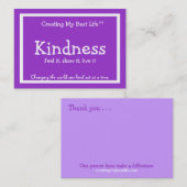 Kindness Card - Paars & Lavender - Gepersonaliseer Visitekaartje (Voorkant / Achterkant)