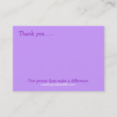 Kindness Card - Paars & Lavender - Gepersonaliseer Visitekaartje (Achterkant)