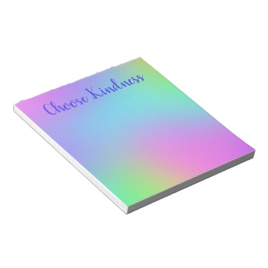 Kindness Colorful Soft Gradient Notitieblok kiezen (Schuin)