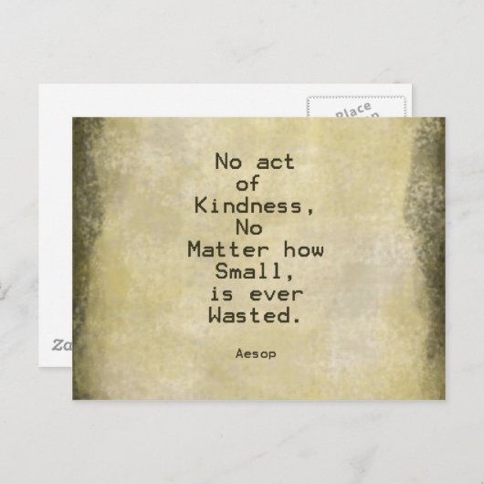 Kindness Compassion Quote Aesop Briefkaart (Voorkant / Achterkant)