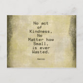 Kindness Compassion Quote Aesop Briefkaart (Voorkant)