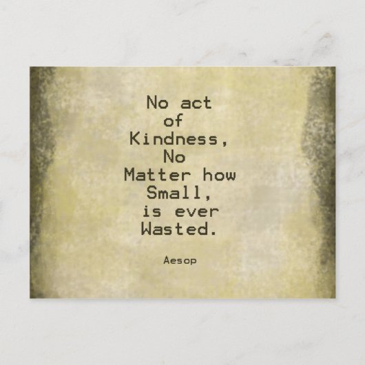 Kindness Compassion Quote Aesop Briefkaart (Voorkant)