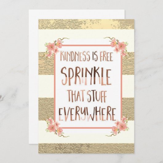 Kindness Confetti Card Bedankkaart (Voorkant / Achterkant)