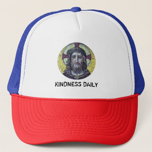 Kindness Daily & Jesus Christus /Trucker Hat Trucker Pet (Voorkant)