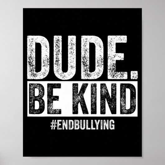 Kindness Day Unity Day Oranje Geen pesterijen Poster (Voorkant)